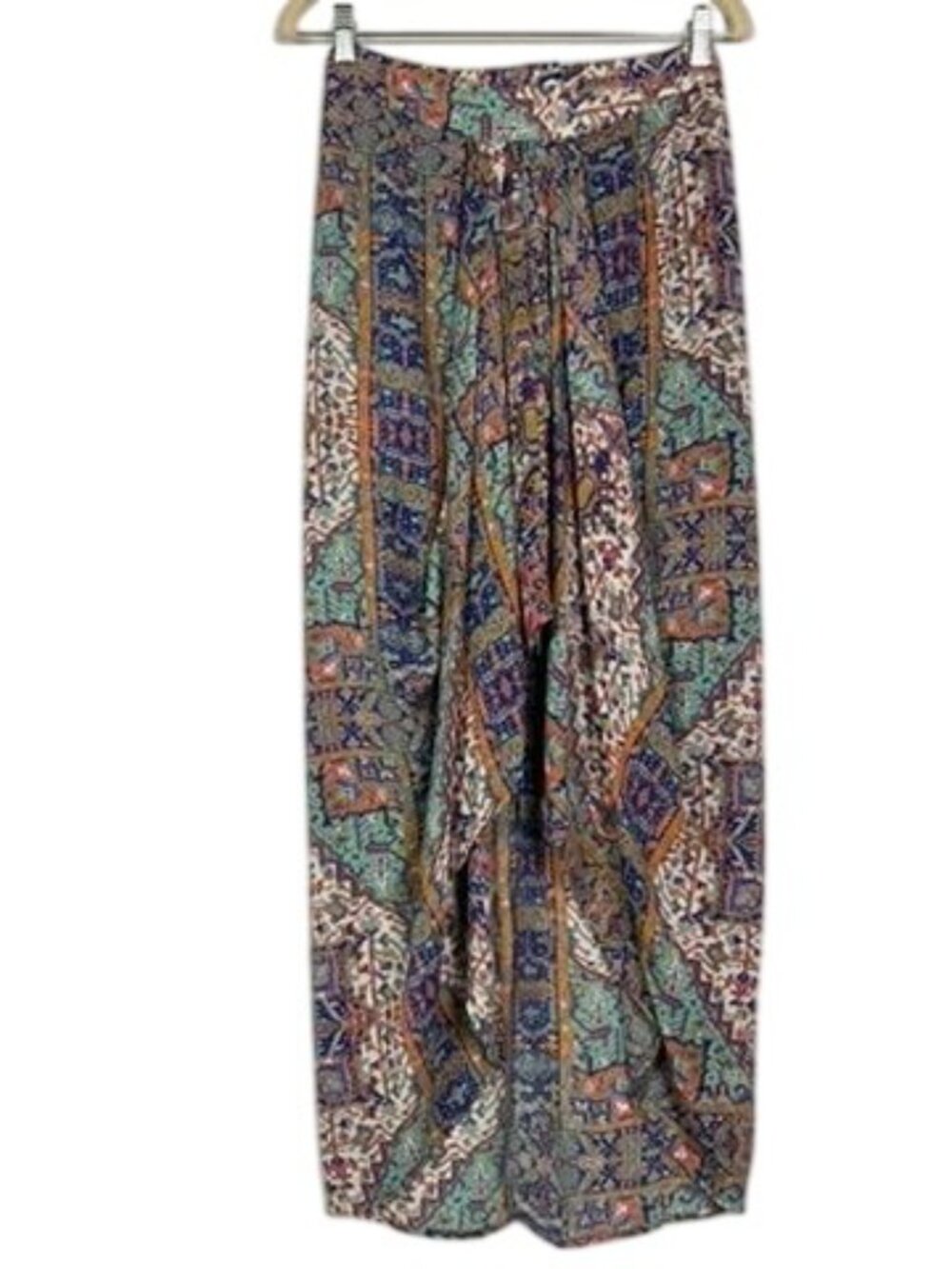 Olivaceous High Low Boho Print Skirt Small NWT Flowing Bohemian Maxi